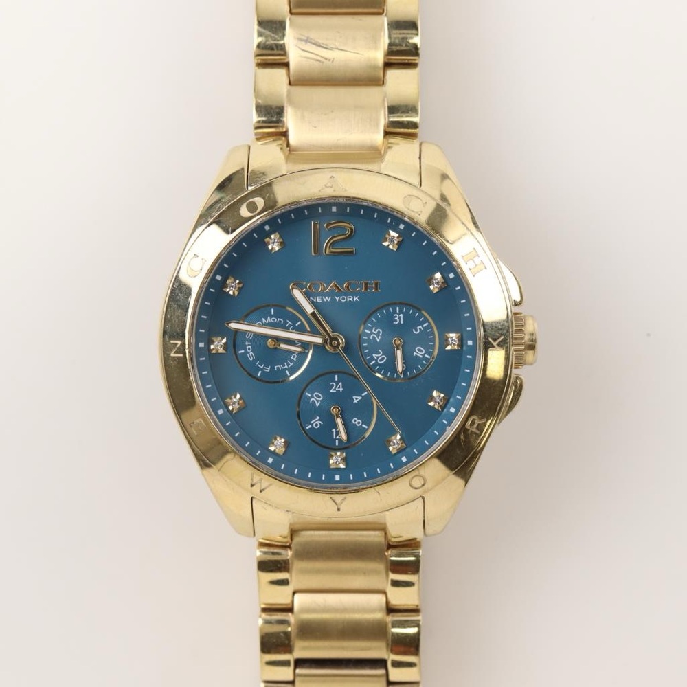 Coach Blue Dial Chronograph Watch
